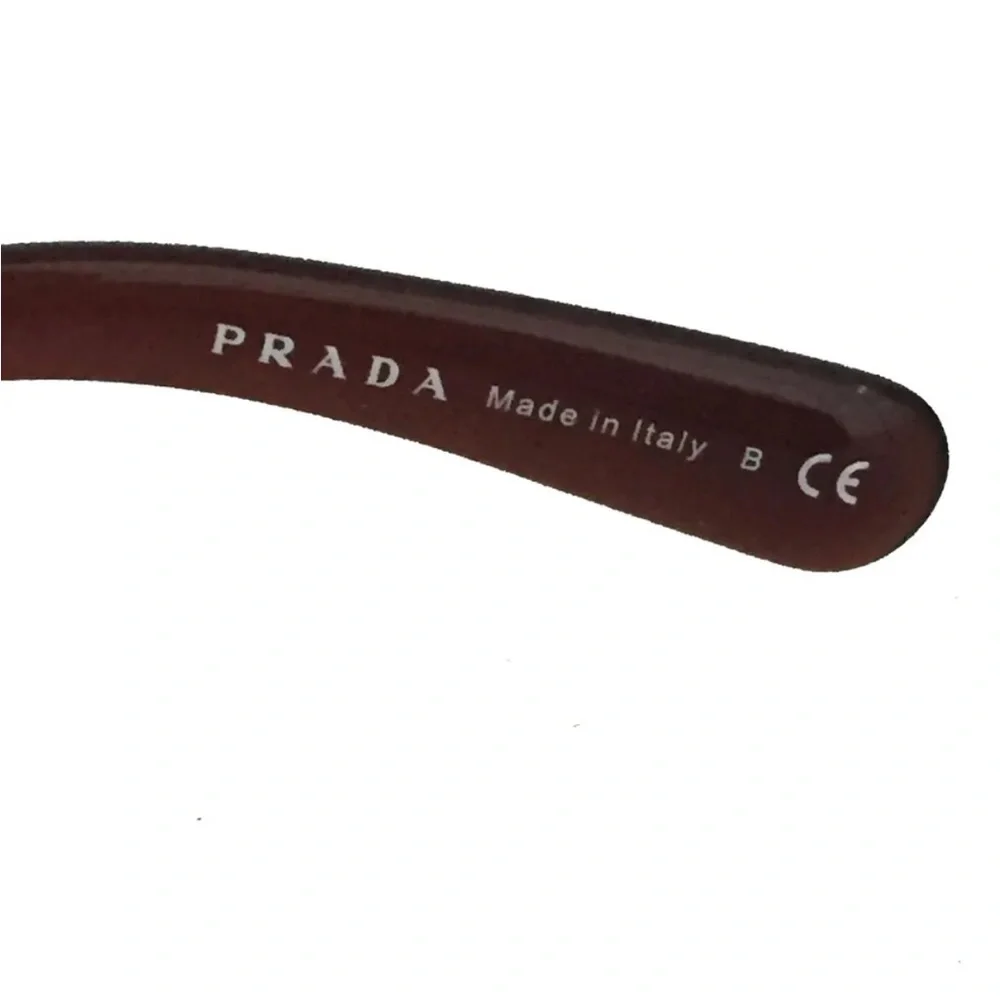 Prada Burgundy Purple Scroll Temple Sunglasses